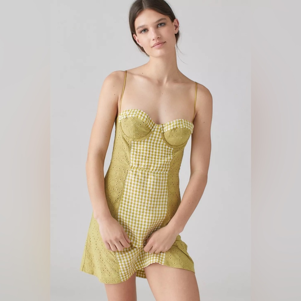 New Urban Outfitters Eyelet Mini Dress Sz L